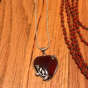 Ruby heart necklace